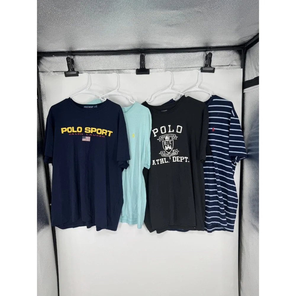 Lot Of 4 Polo Ralph Lauren T Shirt Tee Mens XL Graphic Short Sleeve Crewneck Tee